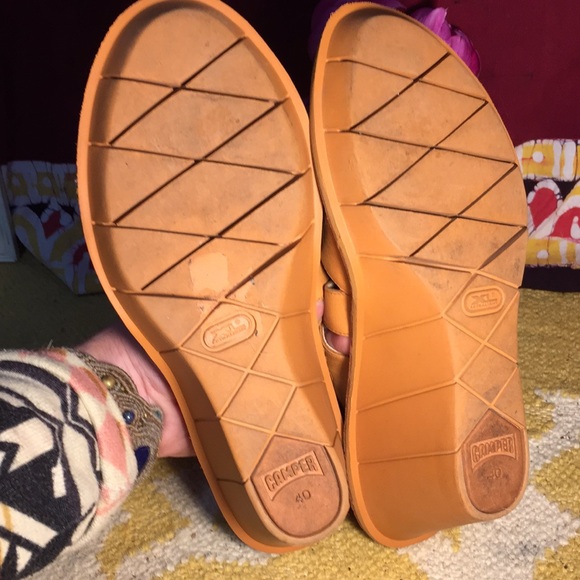 Camper Original Vintage Damas Wedge in Caramel, size 40/ 9.5 US womens - Picture 7 of 8
